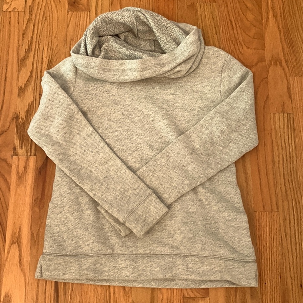 J. Crew Sweatshirt w/ cowl neck and pockets - Gray - S